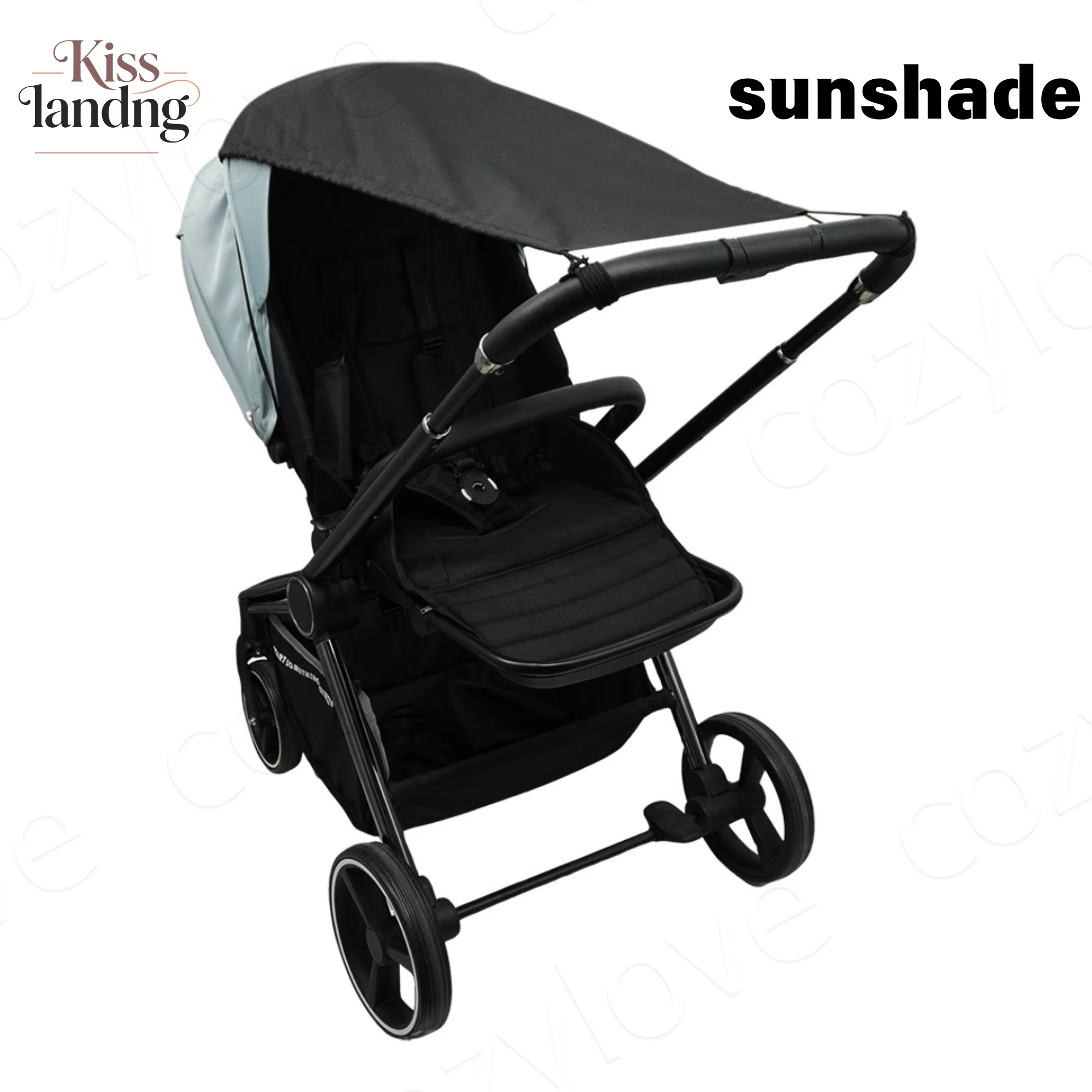 Pare-soleil universel pour poussette bébé | Auvent de protection UV UPF 50+, coupe-vent et imperméable, s'adapte à la plupart des poussettes