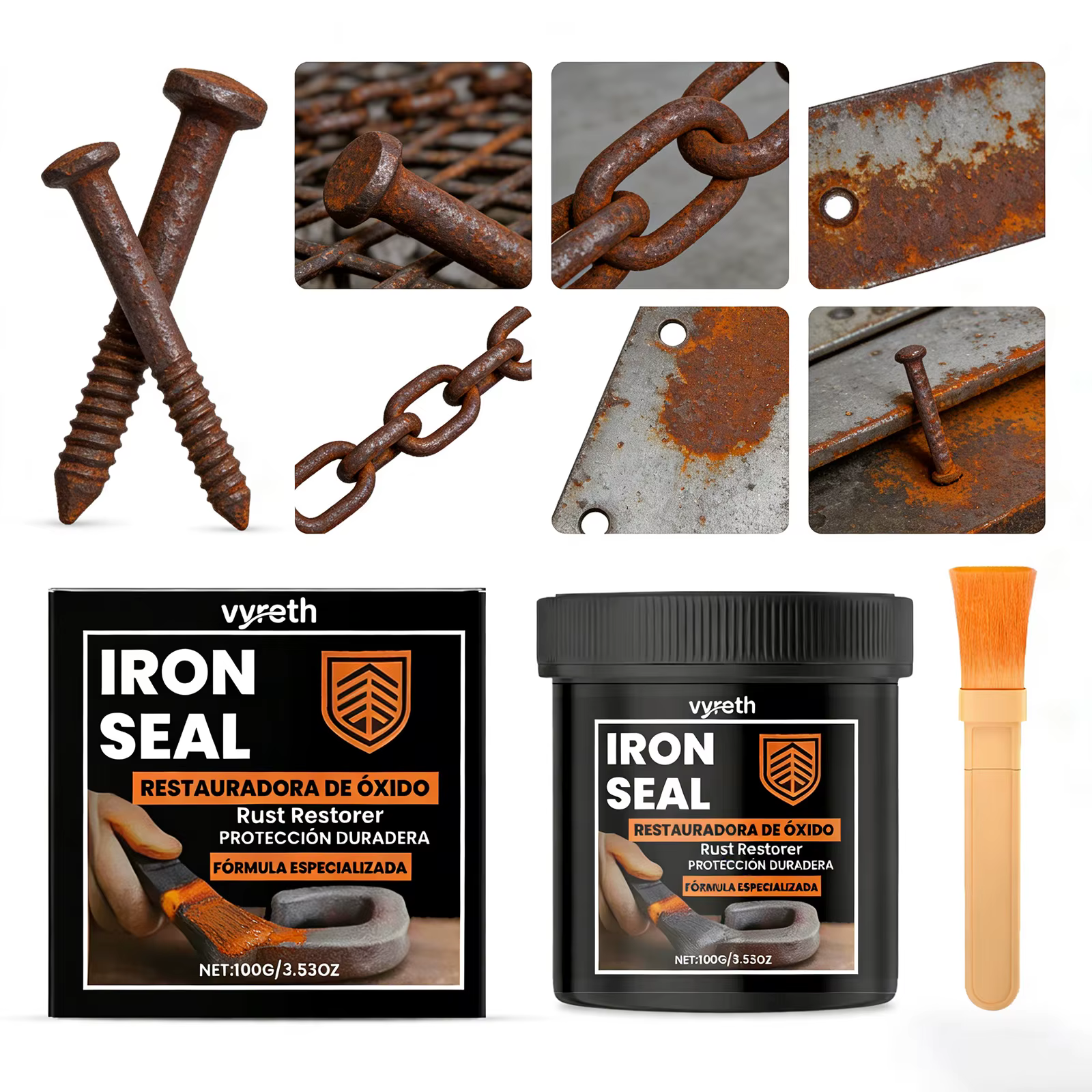 Convertisseur de Rouille et Peinture de Base pour Métaux – Revêtement Inhibiteur de Corrosion pour l'Automobile