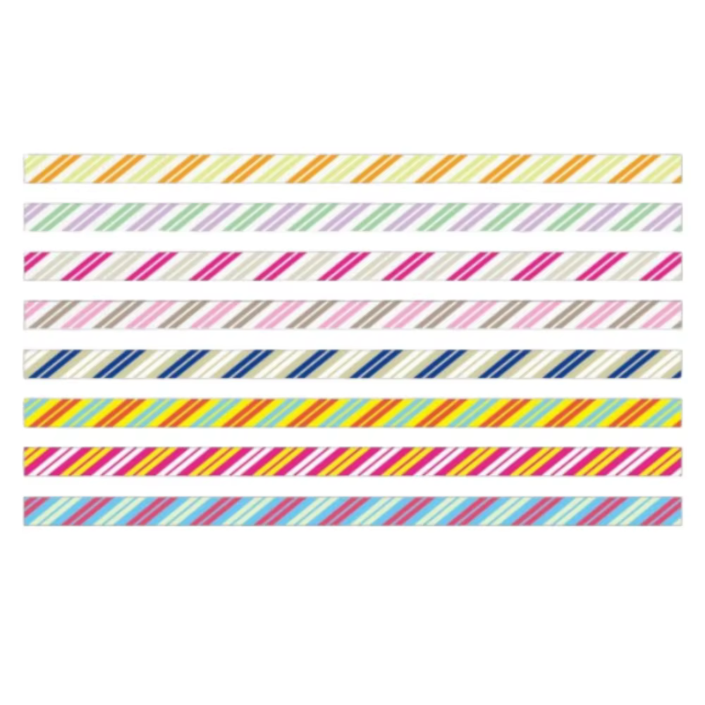 8 rouleaux de rubans décoratifs en papier