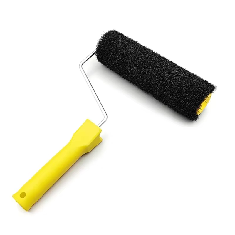 Brosse à rouleau en Fiber de 9 pouces pour Application de mastic, Texture artistique murale, outil de bricolage de décoration pour la maison