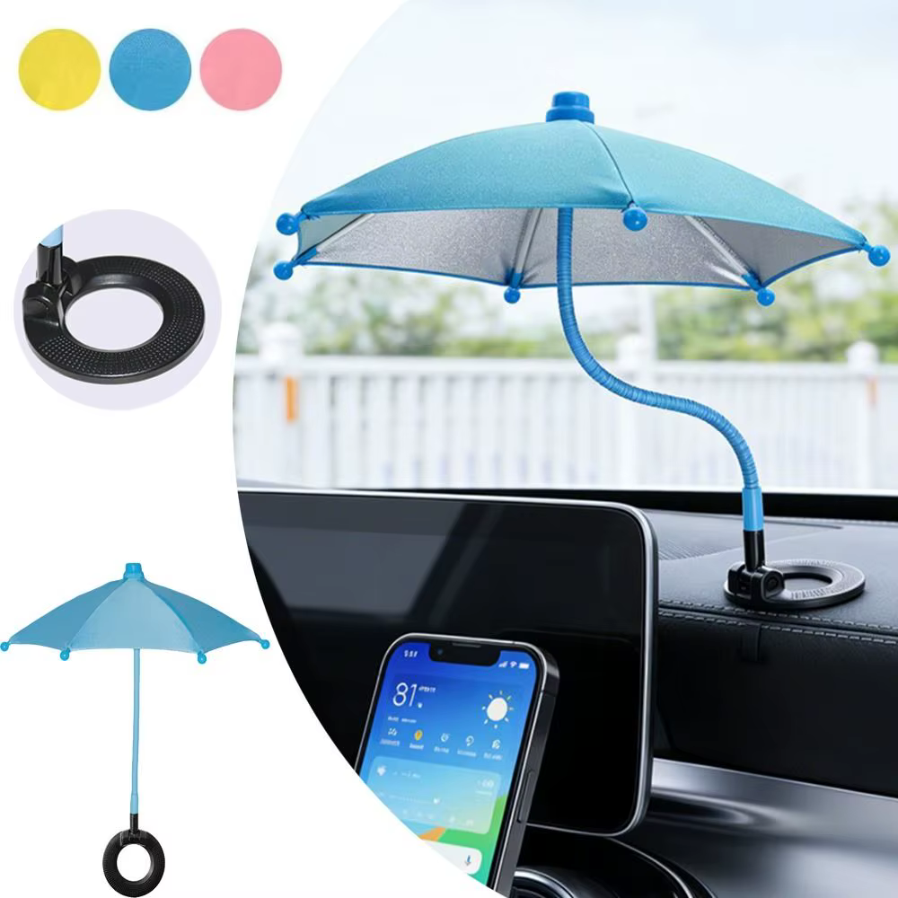 Support de téléphone magnétique flexible à angle réglable 360° ° Support magnétique rotatif pour téléphone de voiture, protection solaire UV, anti-éblouissement