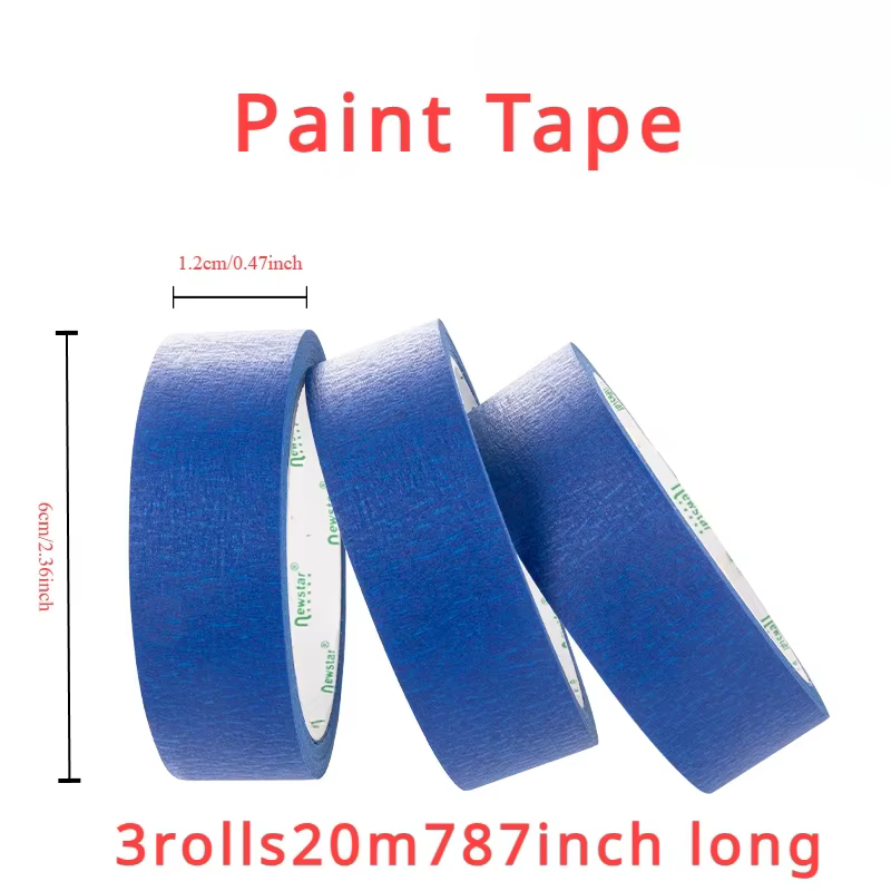 3 - Ensemble de rouleaux de ruban adhésif multi-surfaces : 20 m/rouleau