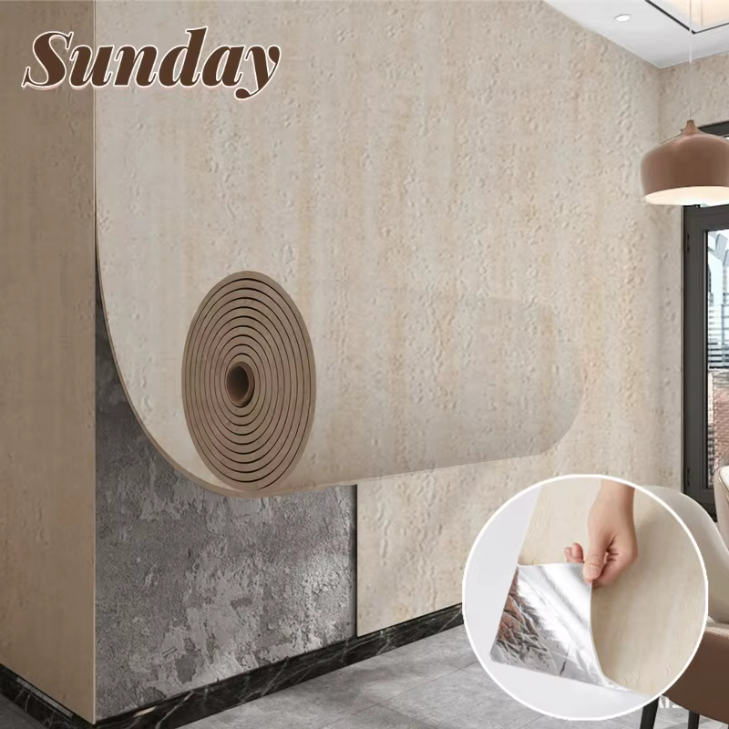 Papier peint 3D en Faux travertin doux
