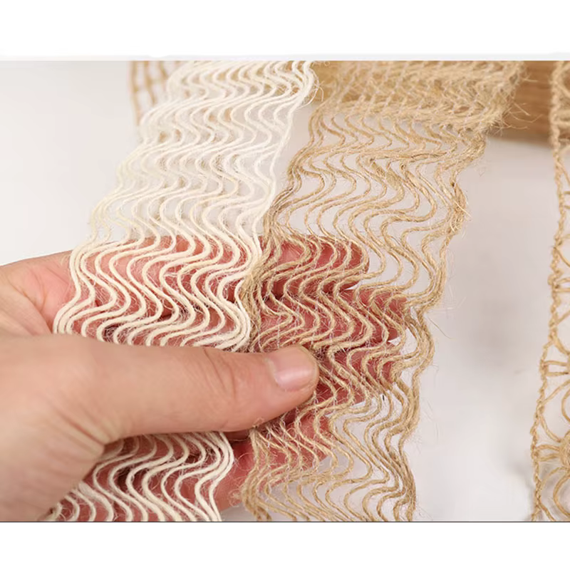 Ruban en Toile de Jute Naturelle Tissée