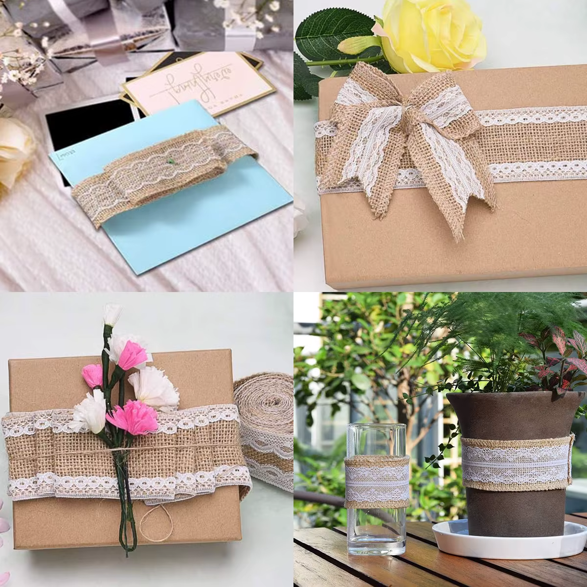 Ruban en Toile de Jute Naturelle