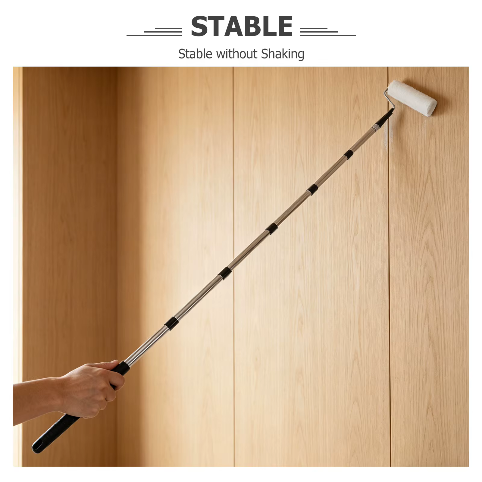Ensemble de rouleaux à peinture en latex avec manche télescopique et manchon rechargeable pour murs