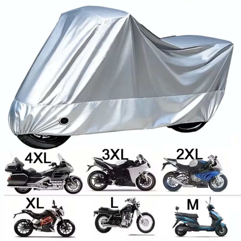 Housse de protection pour moto, vélo, scooter, imperméable, anti-poussière, anti-UV, protection solaire, pour l'extérieur et l'intérieur