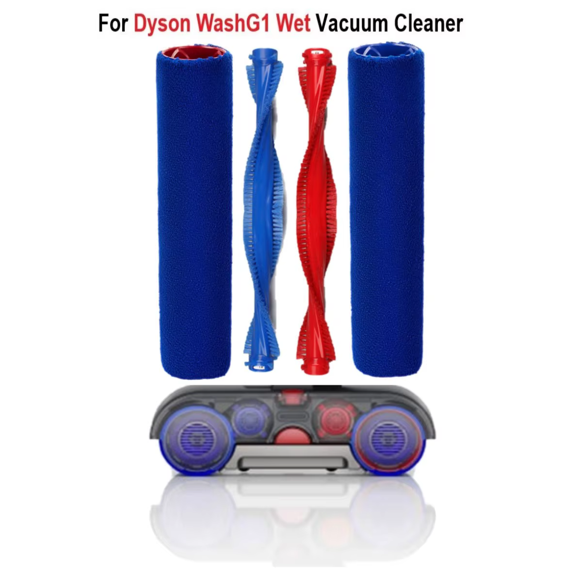 Brosse à rouleaux souple + barre de brosse à rouleaux Wash G1 pour aspirateur Dyson WashG1, nettoyage haute efficacité des débris avant et arrière