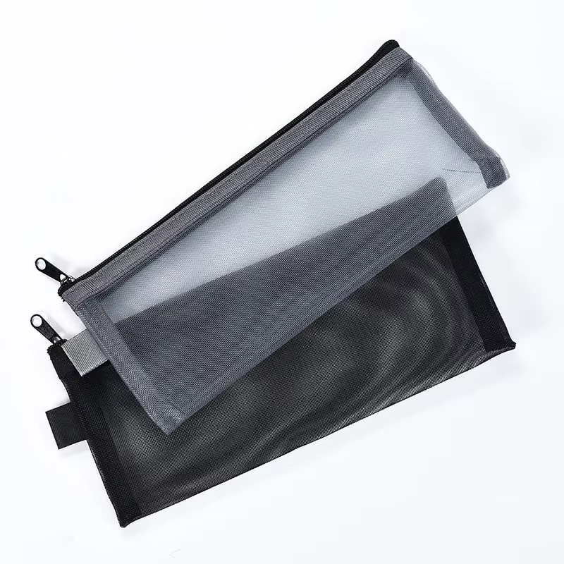 Étui de voyage pour pinceaux de maquillage, trousse de toilette cosmétique, organisateur pour hommes et femmes, outils de beauté, pochette en maille à fermeture éclair, accessoires de rangement de lav