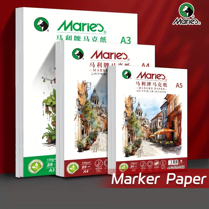 25 feuilles de papier Marie's A5/A4/A3
