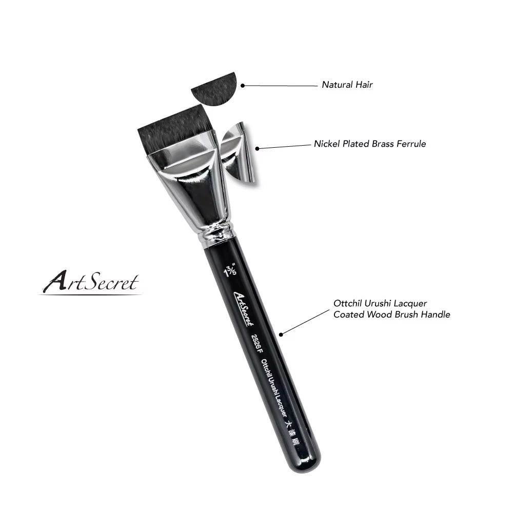 Artsecret professionnel laque Urushi brosse naturel cheveux courts