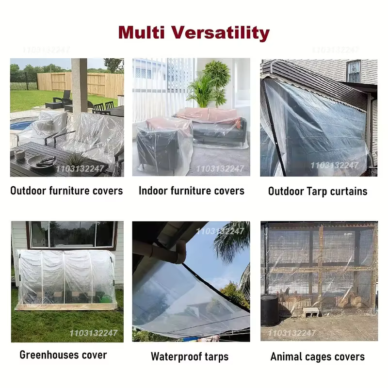 Bâche transparente imperméable pour jardin