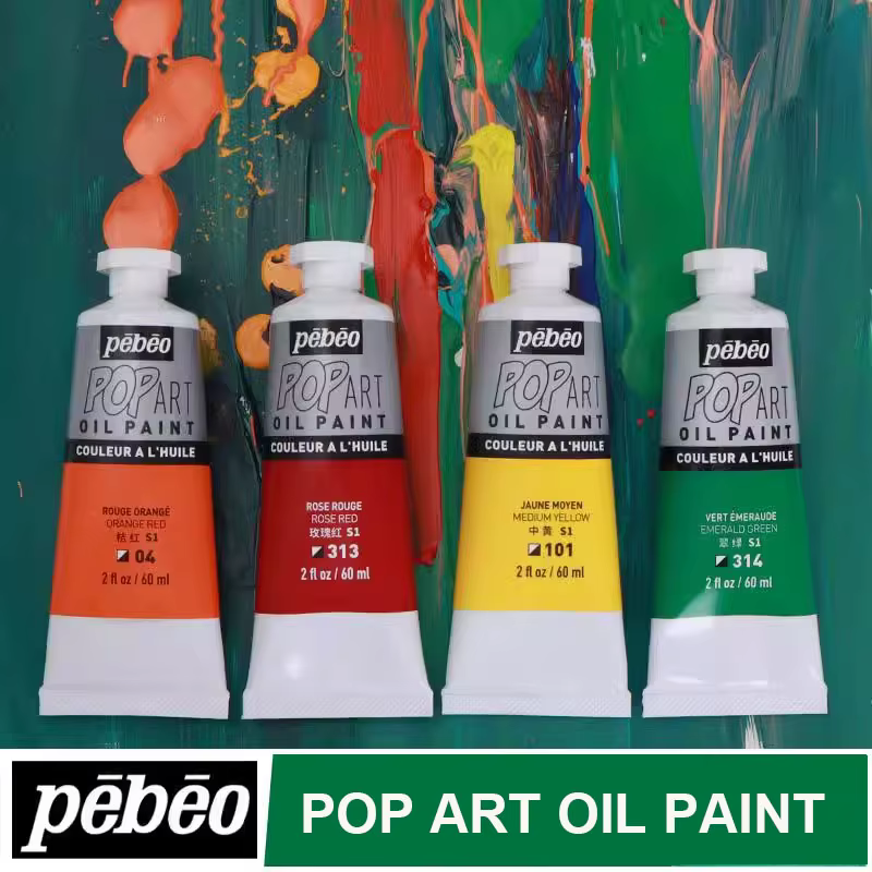 PEBEO POP ART peinture à l'huile 60ml 2fl oz tubulaire 45 couleurs résistant à la lumière étudiant artiste