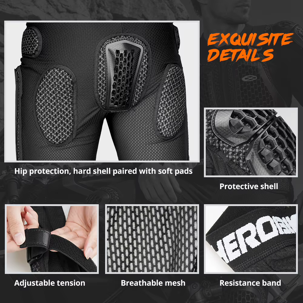 Pantalon de moto pour homme, anti-chute, pantalon de course de motocross, pantalon de moto résistant à l'usure, pantalon de moto avec protection des hanches