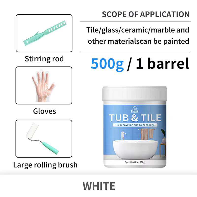 Kit de peinture pour carrelage de salle de bain 500g