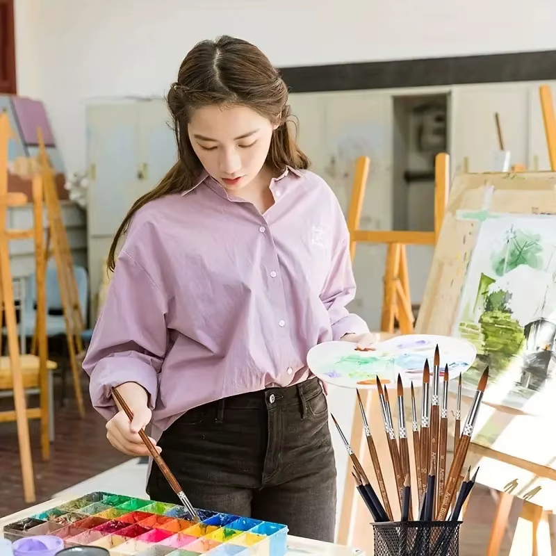 Ensemble de pinceaux de peinture d'artiste