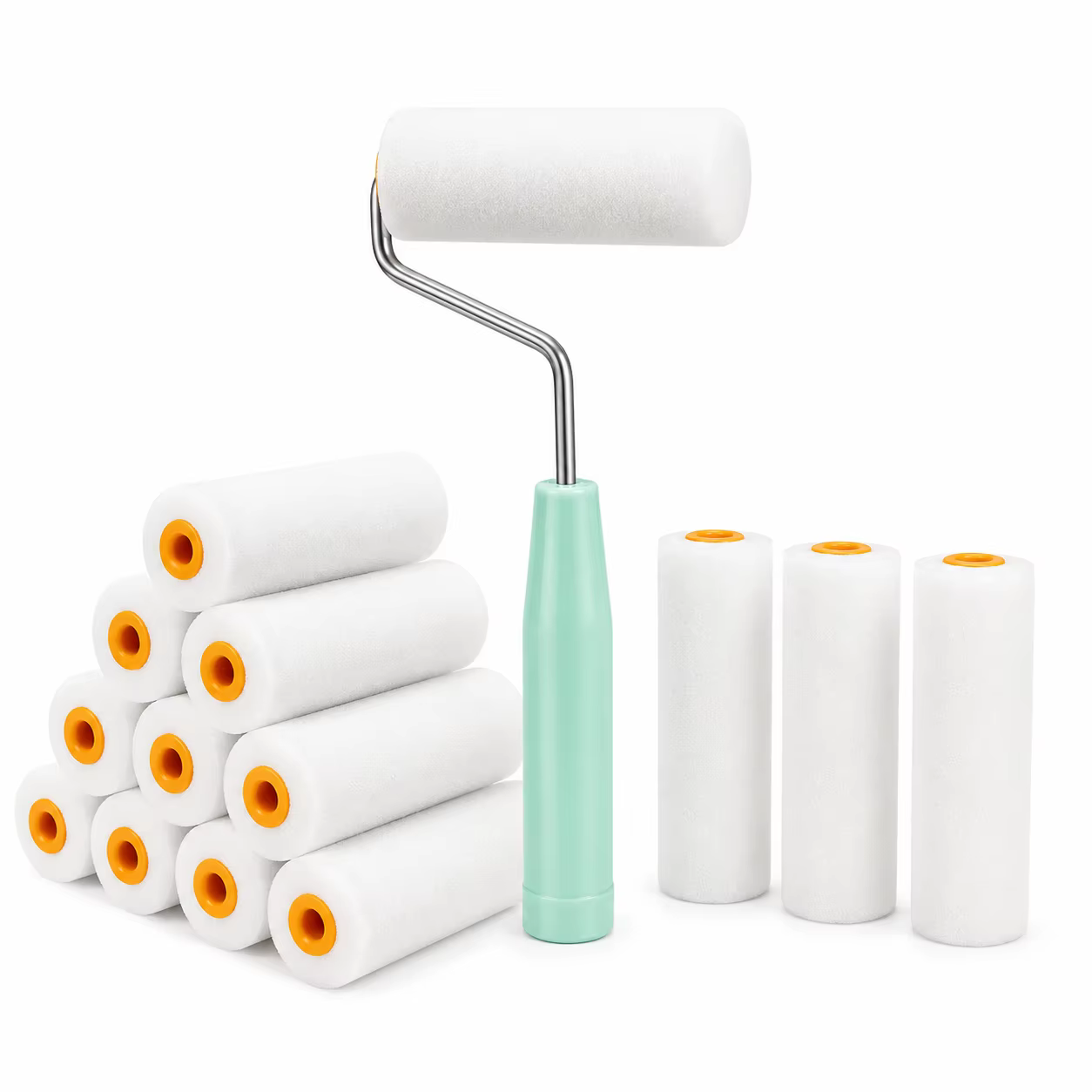 2 rouleaux de peinture en mousse durables de 100 mm