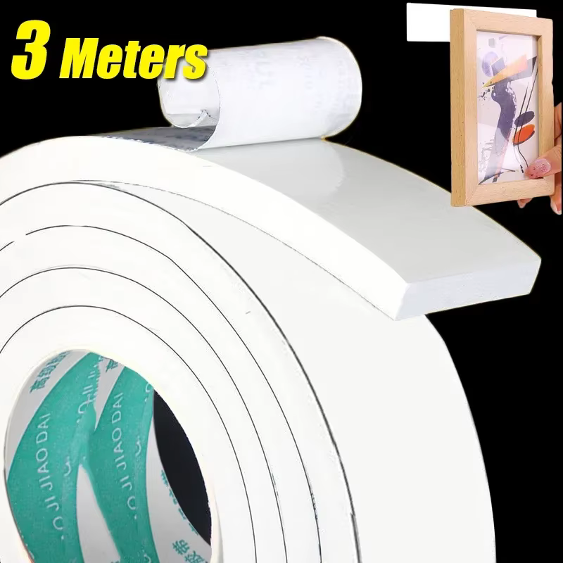 Rubans adhésifs en mousse Double face éponge blanche, pour montage du tampon de fixation, 30mm, 20m de largeur, ruban adhésif Super résistant à deux côtés