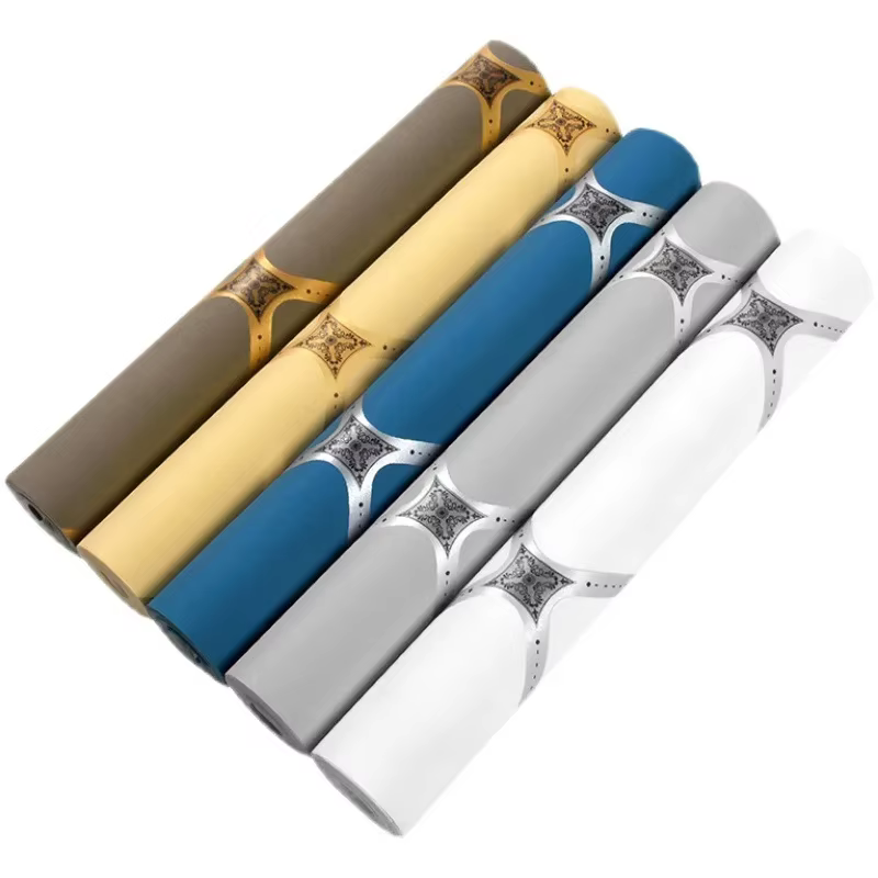 Papier peint à rayures verticales en peau de daim