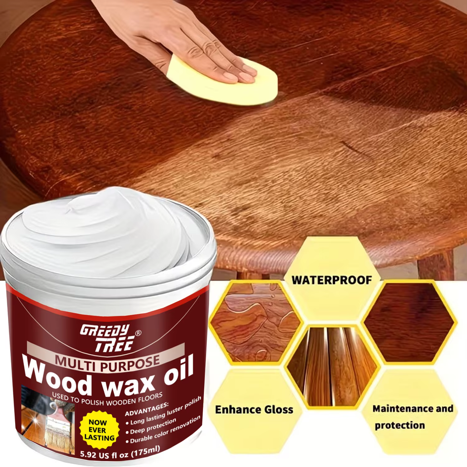 Huile de cire pour bois multi-usages