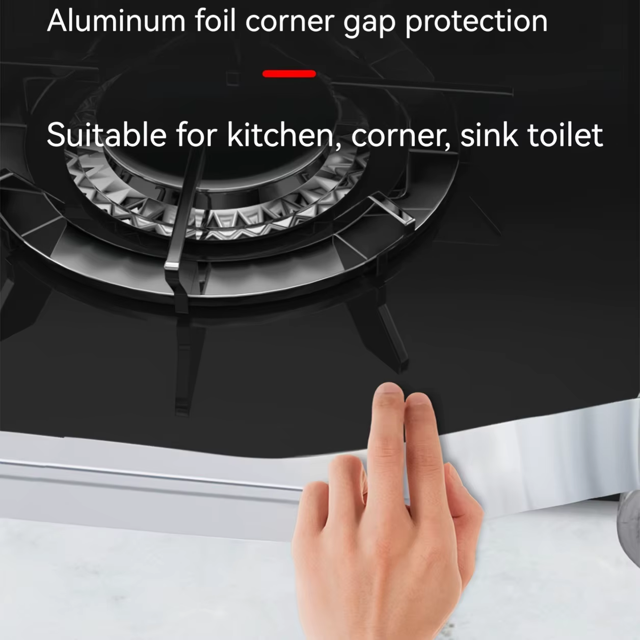 Ruban adhésif en aluminium - Résistant aux hautes températures et imperméable - Autocollants anti-graisse pour cuisine - Scellage des interstices aux bords