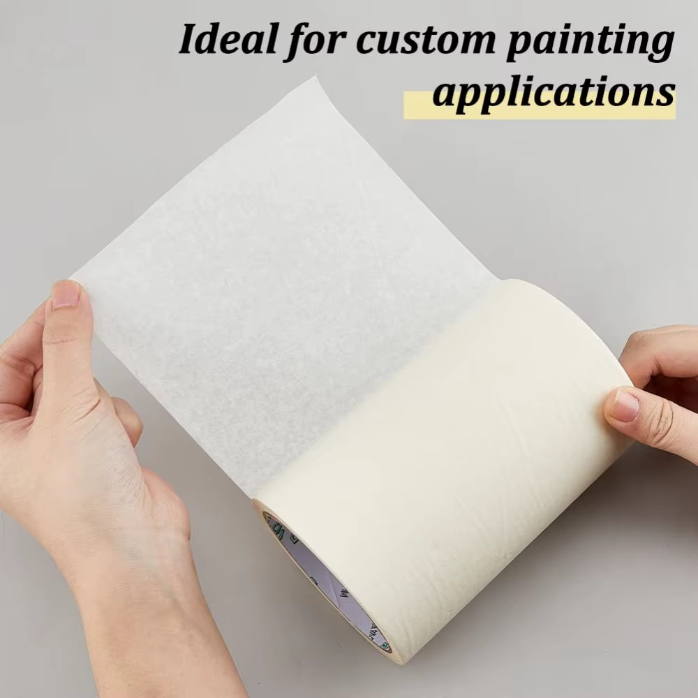 20m 1 rouleau de Film de masquage ruban papier texturé pour peinture
