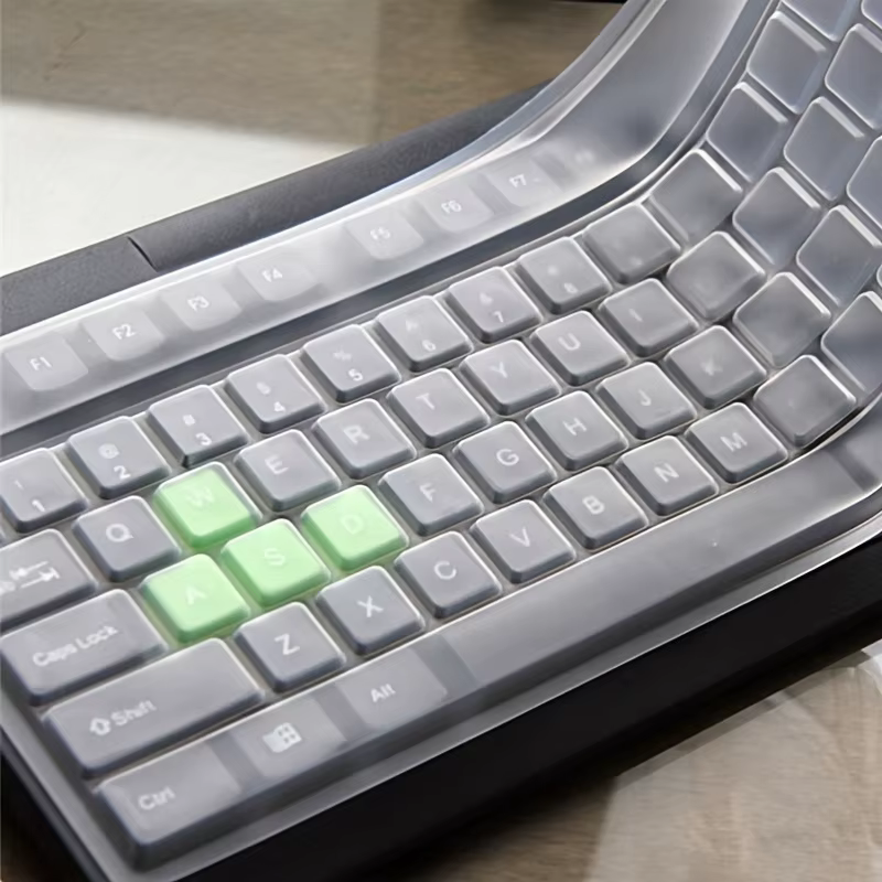 Film de protection universel en Silicone pour clavier, couverture de peau pour ordinateur de bureau, Gel de silice Transparent, bosse, Membrane plate Concave et convexe