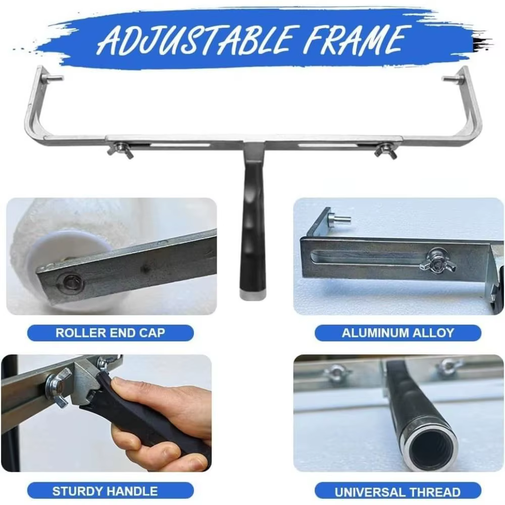 Rouleau de peinture réglable en alliage d'aluminium