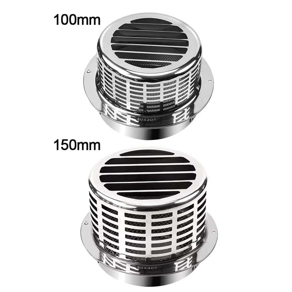 Bouchon de cheminée en acier inoxydable, paroi extérieure, hotte d'échappement de fumée, capuchon de pluie ventilé, couvercle de protection de tuyau de poêle, système de Ventilation