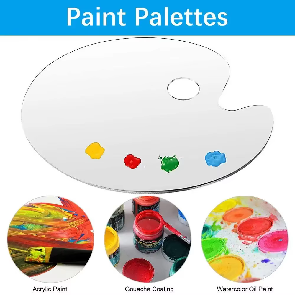 Plateau de peinture transparente acrylique