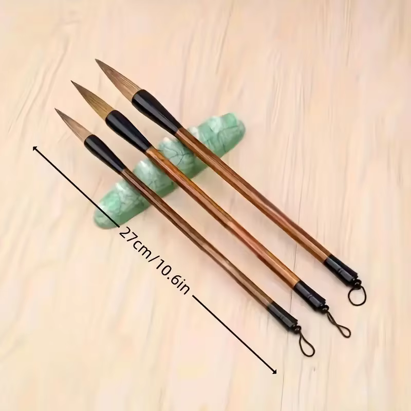 Ensemble de pinceaux de peinture de haute qualité, 3 pièces, grands, moyens et petits, pinceaux de style chinois, fournitures d'écriture et de peinture