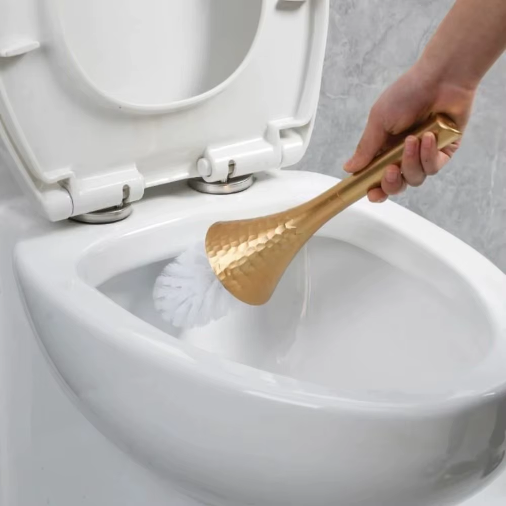 Nouvelle brosse de nettoyage dorée haut de gamme à long manche