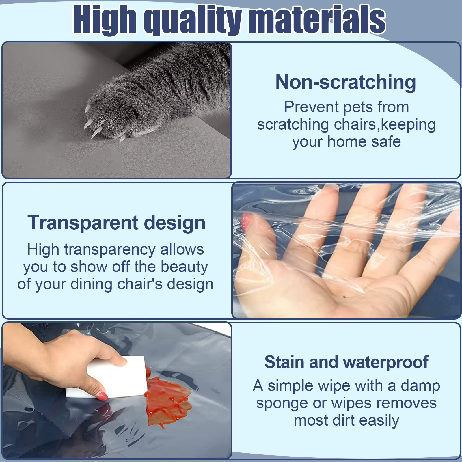 Housses de canapé en plastique transparent pour salon, protection anti-rayures imperméable pour animaux de compagnie, fauteuil, canapé, chat, nouveau