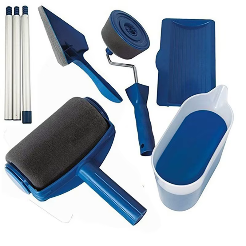 8 pièce/ensemble rouleau de peinture multifonctionnel brosse d'angle poignée outils