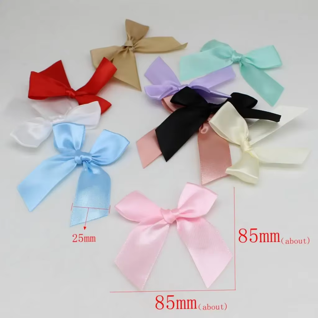 Ruban rose 85x85mm, 20/50 pièces, pour emballage cadeau floral, fête de noël, mariage, décoration de vêtements artisanaux, bricolage