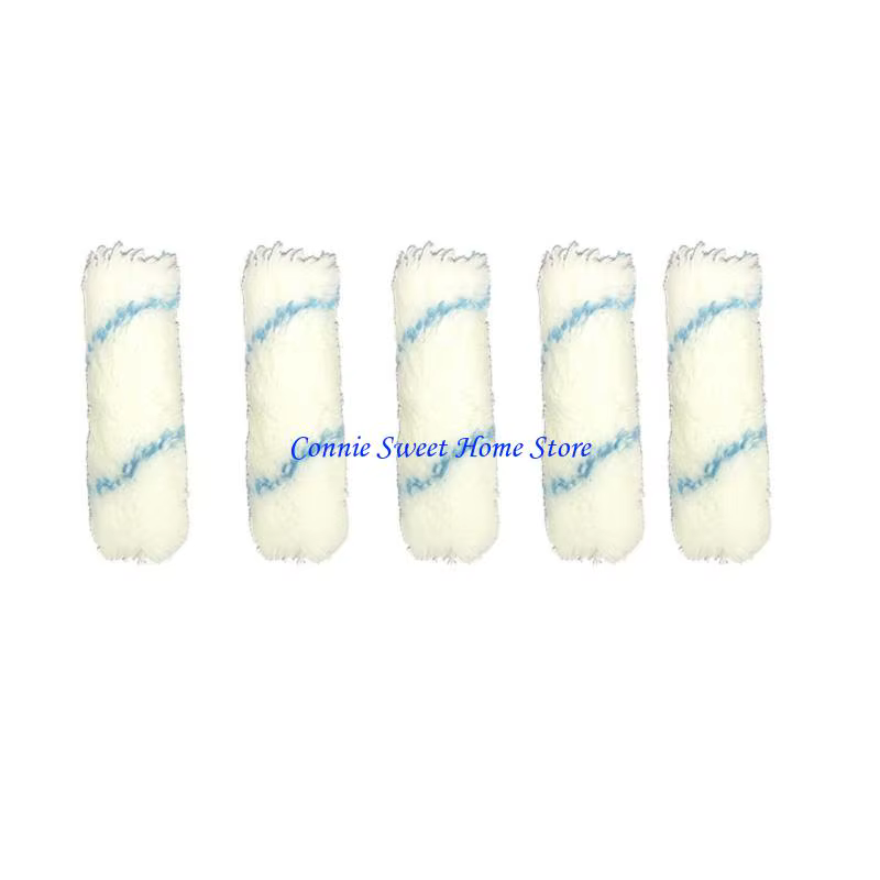 LXAF 4 pouces mousses rouleau brosses bleu rayure