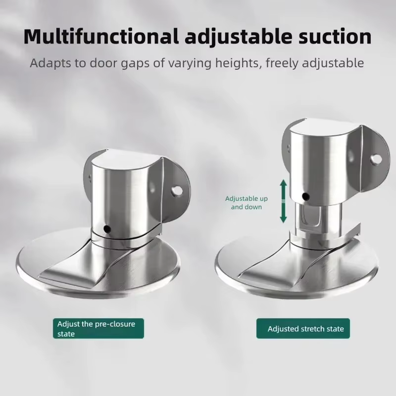 Butée de porte en acier inoxydable sans perforation