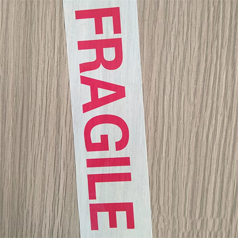 1 rouleau de rubans d'avertissement adhésifs de sécurité rouge Fragile de 66 mètres