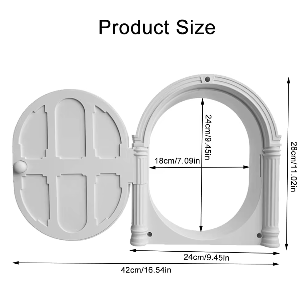 Porte pour animaux de compagnie en ABS, porte pour chat, porte pour chien, entrée et sortie sécurisées et durables, porte plate pour chat, maison pour chat et chien
