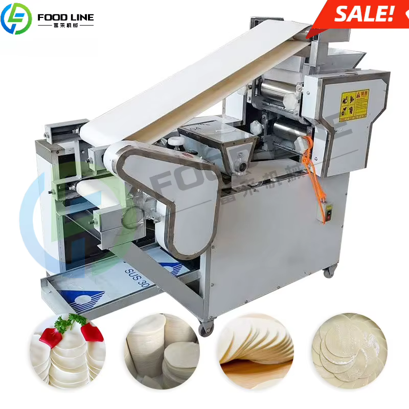 Machine de pressage de pâte à Pizza, rouleau à ressort, feuille de Tortilla, emballage de boulettes Gyoza, Machine de fabrication de peau