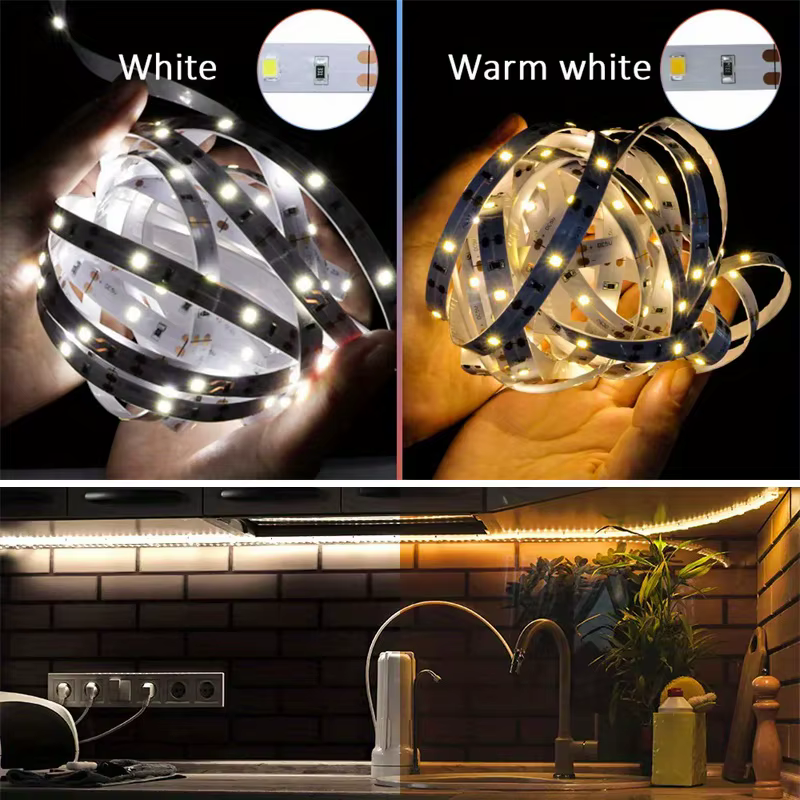 Bandes lumineuses LED avec commande par bouton, lumières alimentées par USB, 1m/2m/3m/5m/10m pour chambre à coucher, maison, salle de jeux, fête, Noël