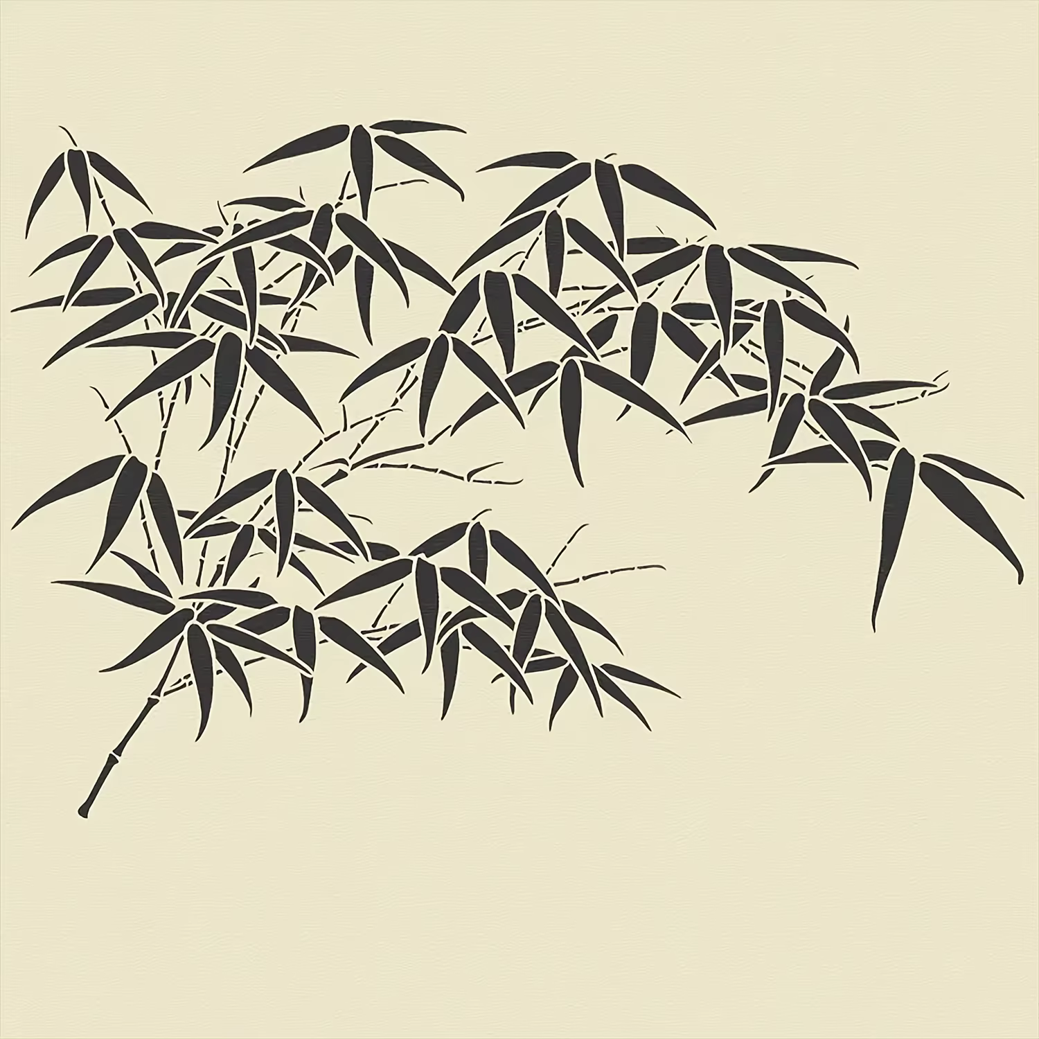 Pochoir en bambou motif feuilles 11,7*8,3 pouces pour la peinture au pinceau, gabarits de dessin pour l'artisanat, l'art mural, les meubles et les toiles