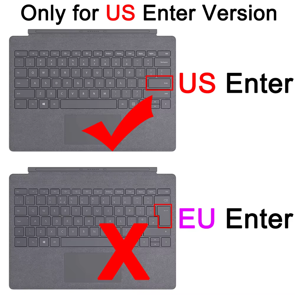 Housse de clavier pour Microsoft Surface Pro 13 12 11 10 9 7 8 7 + 6 5 4 3 X Studio GO 2 Book 3 RT, étui de protection en Silicone