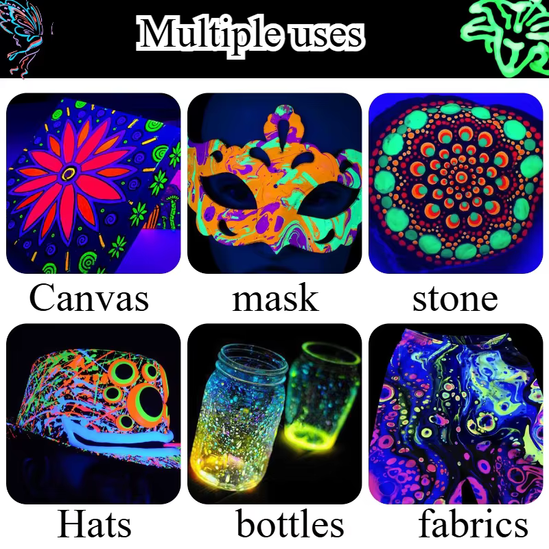 30ml 12/18 couleur ensemble de peinture lumineuse bricolage