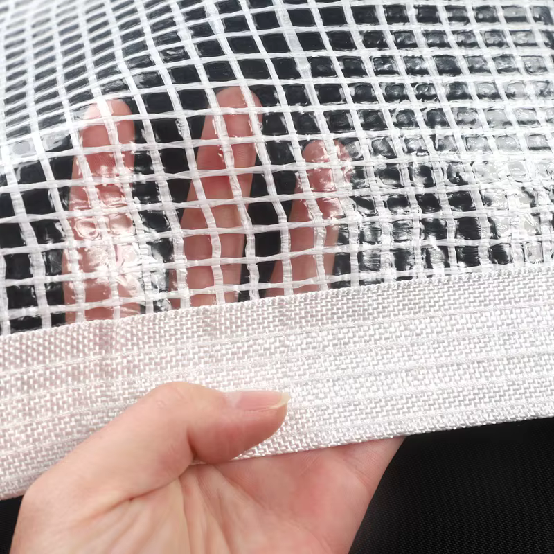 Bâche à grille transparente de 0.3mm d'épaisseur