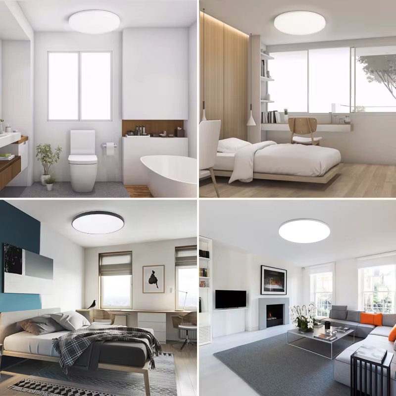 Plafonnier Bambou Led Rond Étanche De 18W