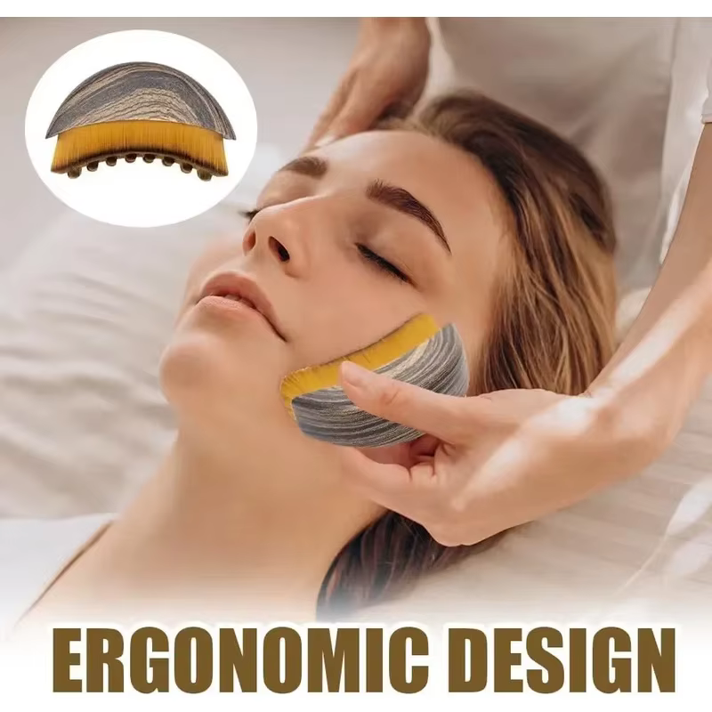 Brosse de massage lymphatique pour le visage, masseur de drainage lymphatique, outil de sculpture de la peau du visage et du menton, ergonomique