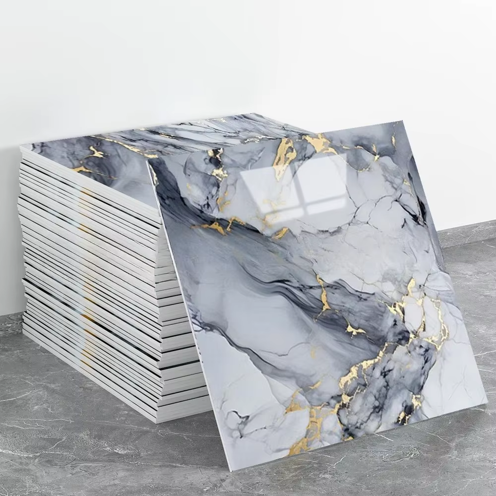 Autocollant de décoration murale de carrelage en céramique 3D Imitation marbre