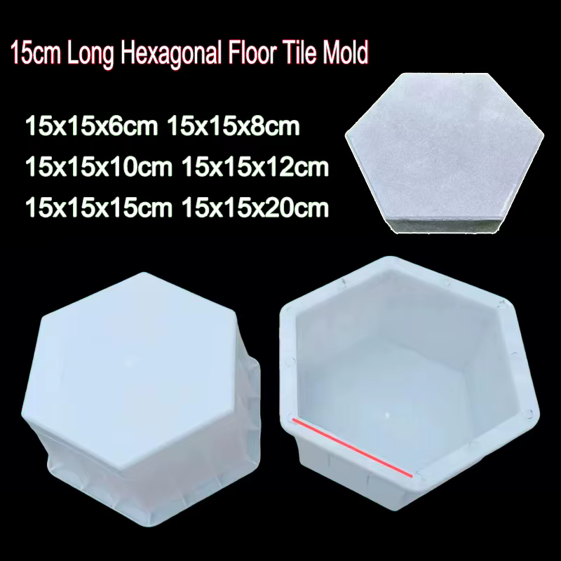 Moule de carrelage de sol Hexagonal de 15cm de Long