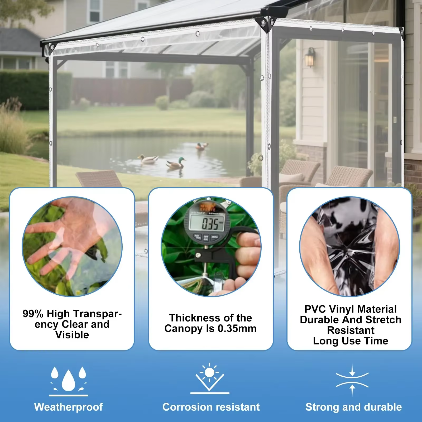Bâche en PVC transparent 0